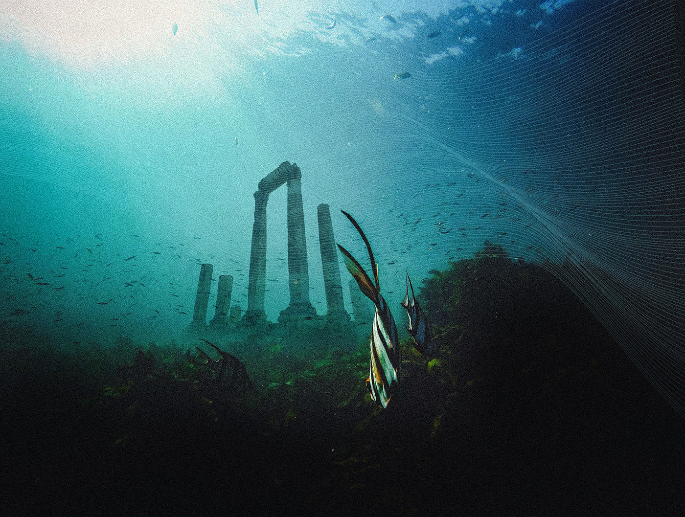 Inspirational lost underwater worlds